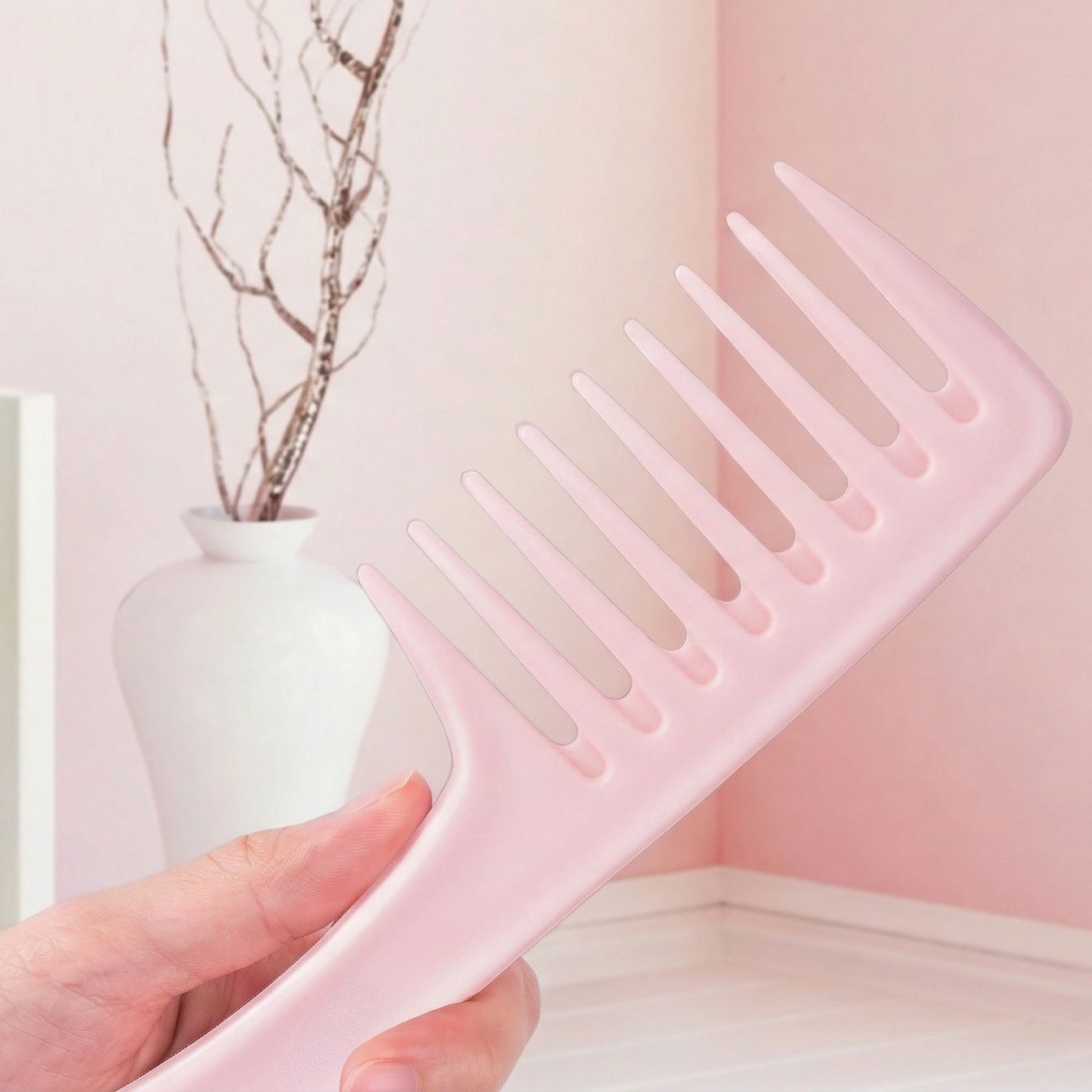 Peine desenredante de dientes anchos